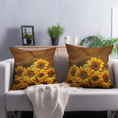 Vista 68 de Juego de 2 fundas de almohada de 16 x 16 pulgadas, diseño patriótico de bandera estadounidense con estrellas para exteriores, estilo casa de campo