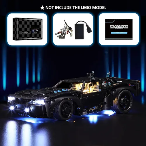 Vista 5 de YEABRICKS Luz LED para Lego-42127 Technic The Batmobile Building Blocks Model (Lego Set no incluido)