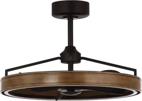 Vista 9 de Parrot Uncle Ventiladores de techo con luces y control remoto, ventilador de techo sin aspas con luz para dormitorio, sala de estar, comedor, 27