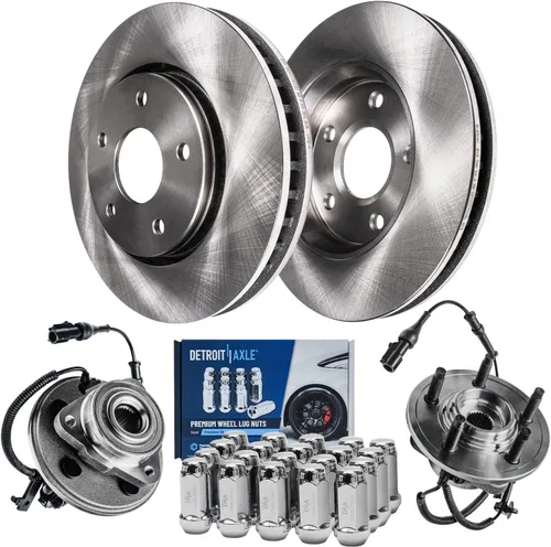 Vista 13 de Detroit Axle - Kit de frenos para Nissan Rogue 2014-2019, 2015 2016 2017 2018 Rotores de freno de disco de cerámica Reemplazo de pastillas de freno