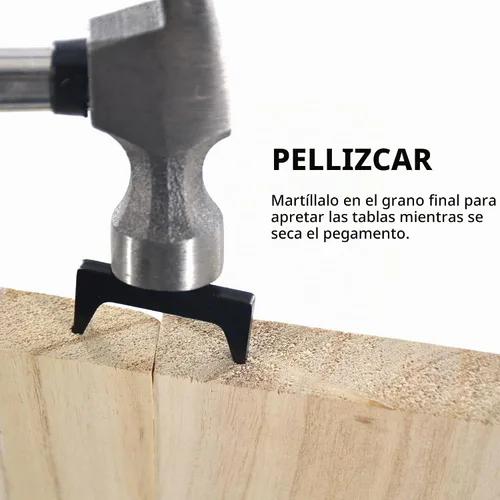 Vista 3 de Abrazaderas de madera de 1.5 pulgadas, patas cónicas para carpintería para perros, patas cónicas para carpintería, panel pegado, taburete de mesa