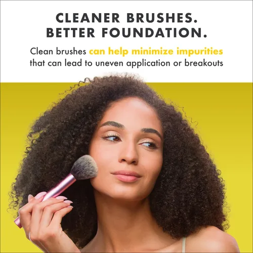 Vista 5 de CINE SECRETS - Kit limpiador de brochas de maquillaje original de viaje, limpiador profesional + lata de limpieza para brochas de maquillaje, secado