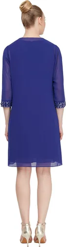 Vista 3 de S.L. Fashions Vestido de gasa con cuello y puños de cuentas para mujer