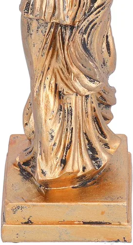 Vista 8 de Yosoo Estatua de la diosa de la victoria, escultura de diosa griega para oficina en casa, adorno de Esktop, regalo de cumpleaños (M-latón)