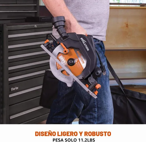 Vista 21 de Evolution Power Tools R185CCSX - Kit de sierra circular de pista multimaterial con pista de 40 pulgadas incluida, hoja TCT incluida, corta madera