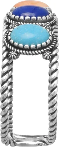 Vista 4 de American West - Pulsera de plata de ley para mujer, diseño de piedras preciosas múltiples, tallas S, M o L