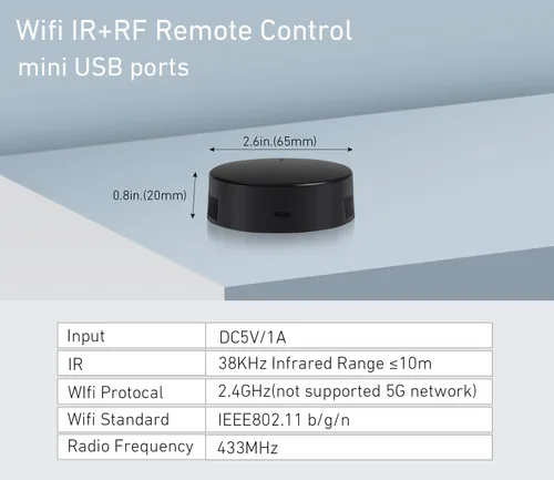 Vista 4 de Rollerhouse s WiFi IR & RF - Hub de control remoto inteligente para domótica inteligente, TV, cortina, control remoto de sombras, control