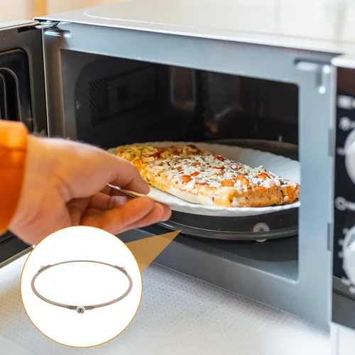 Vista 6 de Anillo giratorio de microondas de 8.74 pulgadas con rodillos de 0.591 in, anillo universal para horno de microondas, bandeja giratoria de repuesto