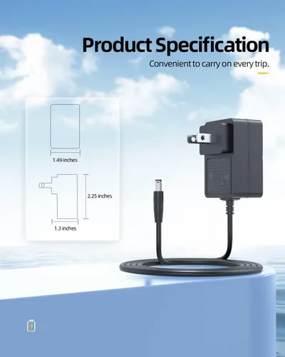 Vista 3 de Nicpower Adaptador de CA para Brother P-Touch PT-D210 PTD220 PT-D200G PTH110 9V Label Maker Charger, Power Supply Cord for PT-D215e PT-E105 PT-N20