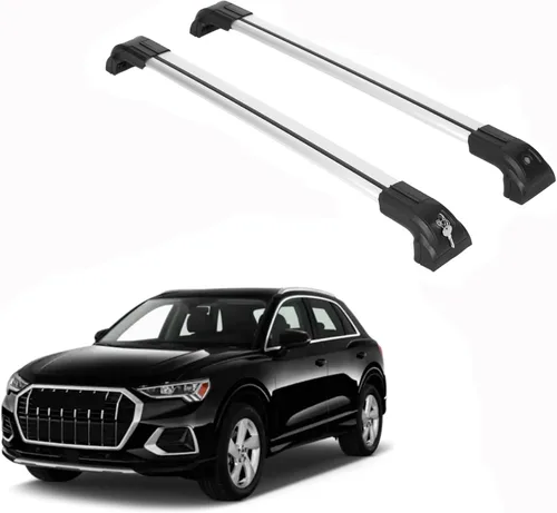 Vista 17 de ERKUL Barras Transversales de Techo para Audi Q3 2012-2018 Barras Transversales de Aluminio con Candado Antirrobo para Techo Compatible con Negro
