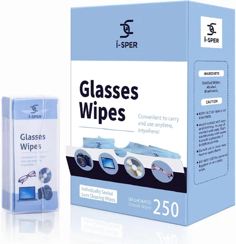 Vista 7 de Toallitas para lentes de 70 quilates con caja, prehumedecidas, para Toallitas para lentes envueltas individuales, limpiadores de lentes, toallitas