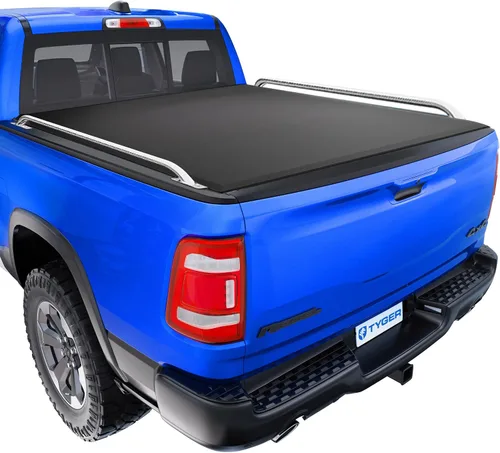 Vista 19 de Tyger Auto T1 Cubierta suave enrollable para caja de camioneta compatible con Dodge Ram 1500 2009-2018 y Classic 2019-2025, caja de 5 pies 7