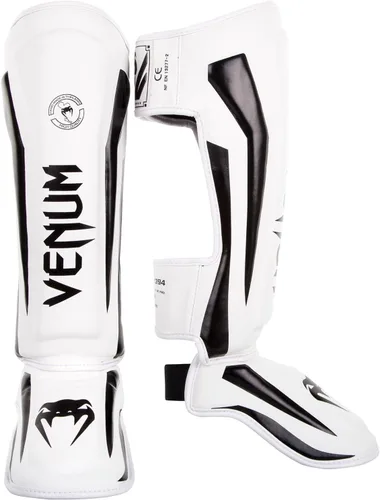 Vista 18 de Venum Espinilleras Elite Standup Blanco/Dorado