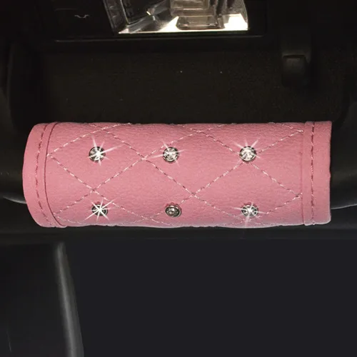 Vista 6 de Paquete de 2 fundas brillantes para manija de puerta de seguridad para automóviles, con cristales brillantes, almohadillas protectoras para manija
