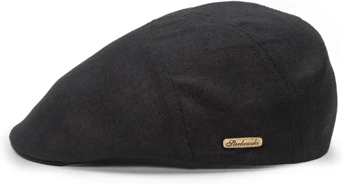 Vista 11 de Sterkowski Ivy Five - Gorra plana de lino 100% natural para hombres y mujeres, súper ligera, 5 paneles sin forro Beige