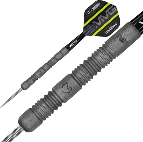 Vista 3 de Winmau Michael Van Gerwen MvG Exact Steel Tip Darts Set - 90% Tungsten Professional Darts - Precision Grip with Prism Alpha Flights & Vecta Shafts