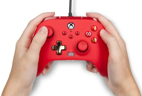 Vista 8 de PowerA Enhanced Wired Controller for Xbox - Red Gamepad Wired Video Game Controller Gaming Controller Xbox Series XS Xbox One - Xbox Series X