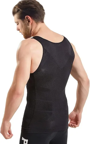 Vista 5 de Mistirik Camisas de compresión para hombre Chaleco adelgazante para hombre Camiseta ajustada para hombre Camiseta de compresión sin mangas
