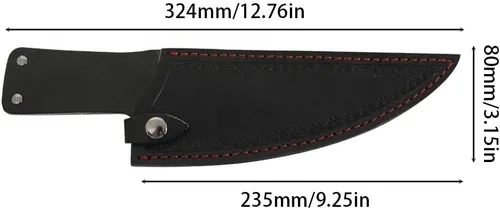 Vista 4 de DONGKER Funda para cuchillo, soporte vertical recto de cuero de 8 pulgadas para cuchillo de chef de cocina de 8 pulgadas