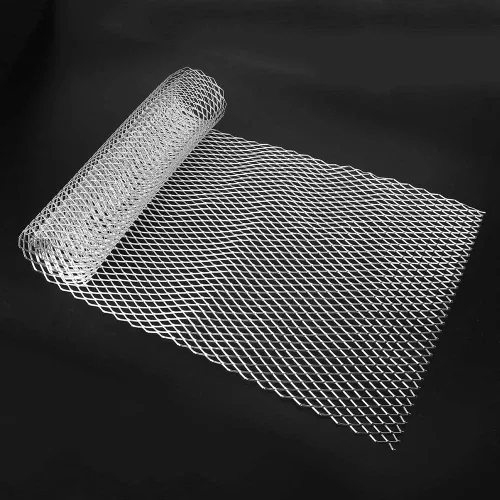 Vista 8 de 39.4x13in Universal Aluminum Vehicle Grille Net Mesh Grill Modification Silver