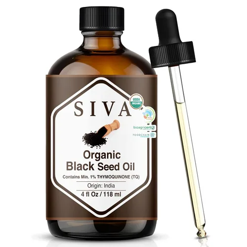 Vista 11 de Siva Black Seed Aceite orgánico de 16 oz (16.0 fl oz) Aceite portador orgánico prensado en frío prémium para cara, cuidado de la piel, masaje