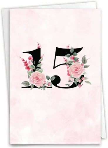Vista 10 de NobleWorks Tarjeta de hito de trabajo del 15º aniversario (cotrabajador) con sobre de 5 x 7 pulgadas para hombres y mujeres, parejas (1 tarjeta) 15