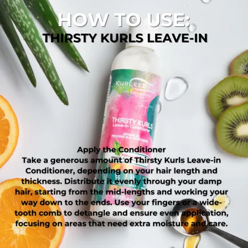 Vista 5 de Kurlee Belle Acondicionador sin enjuague Thirsty Kurls 8oz