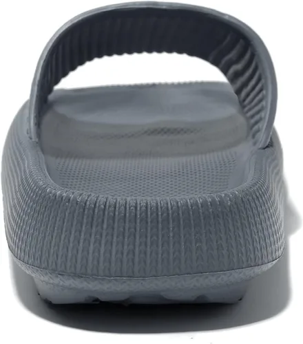 Vista 2 de NewDenBer Pantuflas de nube para mujeres y hombres, suaves y acolchadas con suela gruesa, para ducha, baño, interiores y exteriores, para casa