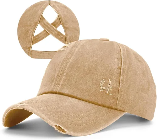 Vista 11 de Gorra de béisbol para mujer, diseño de cola de caballo, ajustable, ajustable, para cola de caballo B - Denim Negro