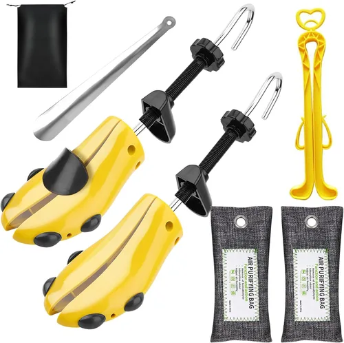 Vista 11 de Shoe Stretcher with Carrying Bag Adjustable Unisex Shoe Trees with 2 Air Purifying Bag Negro-m Talla (US 9-13) L