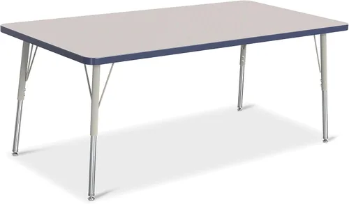 Vista 26 de Berries Mesa rectangular para actividades, altura A, Gris/Negro/Negro, 1