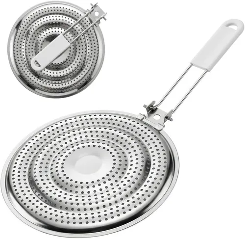 Vista 7 de HIC Kitchen Difusor de Calor Reductor Protector de Llama con Mango Extraíble, Acero Inoxidable, Distribuye el Calor Uniformemente y Reduce