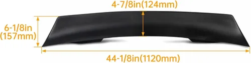 Vista 2 de Kojem Kit de alerón trasero para maletero trasero compatible con Mazda Miata 1990-1997 de plástico ABS de 2 puertas, color negro