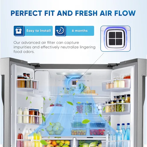 Vista 6 de PUREPLUS LT120F Filtro de aire de repuesto para refrigerador LG LT120F, Kenmore Elite 469918, 9918, ADQ73214402, ADQ73214403, ADQ73214404