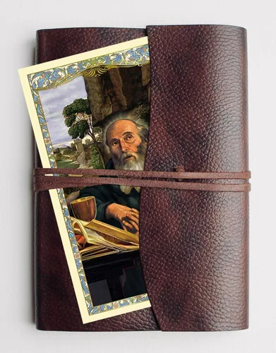 Vista 3 de Benedict Home Blessing - Percha para puerta, oración del Señor, cuentas de madera, bendiciones para el Hogar Puerta, medallas de protección de San