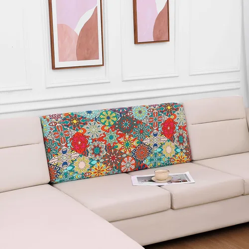 Vista 246 de hyha Fundas de cojín de sofá estampadas, fundas de sofá florales lavables para sofás con 2 cojines, fundas de cojín de patrón elástico para muebles