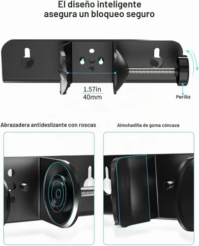Vista 5 de Soporte de micrófono múltiple con abrazadera para escritorio/soporte/pared