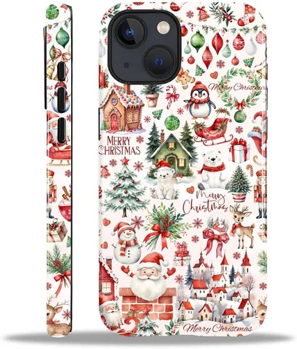 Vista 34 de Funda para iPhone 13 iPhone 14, a prueba de golpes, funda protectora híbrida de 2 capas, doble protección contra caídas, antiarañazos, diseño