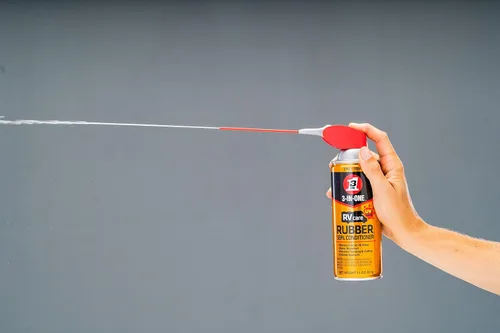 Vista 4 de 3-IN-ONE RVcare - Lubricante de silicona deslizante con spray de popote inteligente de 2 vías, 11 onzas y acondicionador de sello de goma RVcare