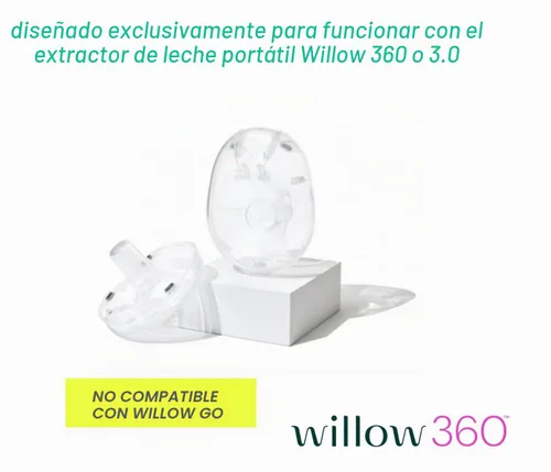 Vista 3 de Willow - Bridas de extractor de leche 360 - Escudo de pecho de 0.827 in - para extractor de leche portátil Willow 360 o 3.0, manos libres