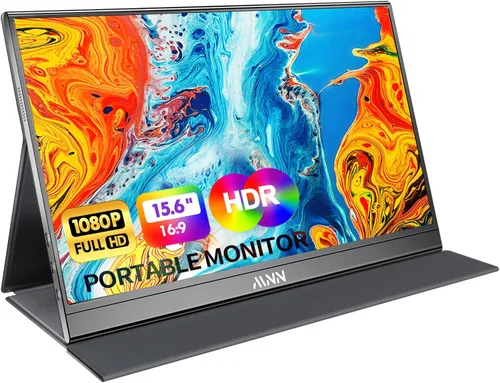 Vista 13 de MNN Monitor portátil de 14 pulgadas FHD 1920 * 1200P USB C HDMI Ultradelgado IPS para viajes con altavoces, HDR Plug&Play, monitor externo