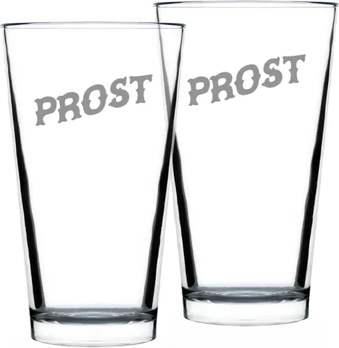 Vista 5 de Custom Prost - German Cheers - Vasos divertidos de pinta para cerveza - Decoración de fiesta temática de Alemania para hombres y mujeres - Taza