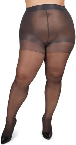 Vista 11 de MeMoi Medias energizantes de talla grande con control de curvas para mujer, medias semiopacas, medias ligeras para mujer Beige (City Beige)