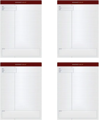 Vista 9 de Tops Docket Gold 77102 bloc de notas para planificar proyectos, 8.5 x 11.75 pulgadas, perforado, color blanco, regla de proyecto, 40 hojas por bloc