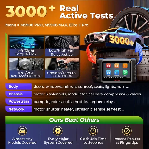 Vista 5 de Autel Scanner MaxiCOM MK808S-TS: TPMS completo, 32+ servicio, más de 3000 pruebas activas 2026 Bidirectional Tool up of MX808S MK808S, Full