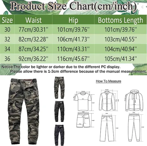 Vista 2 de Mens Joggers Pants Sweatpants Tracksuit Bottoms with Zip Pockets Boys Cargo Pants Plus Size Mens Black Ski Trousers