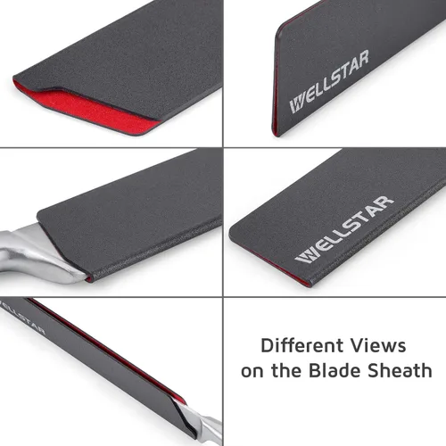 Vista 7 de WELLSTAR - Juego de protectores de filo de cuchillo, 11 piezas de fundas universales para cuchillas, fundas protectoras de cuchillas de ABS libres