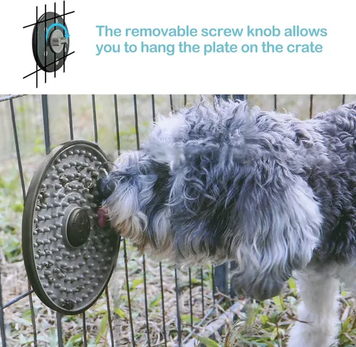 Vista 2 de Avont Tapete para lamer para perros y gatos, tapete para lamer jaula de perros y gatos, alimentador lento para alimentos húmedos, almohadilla
