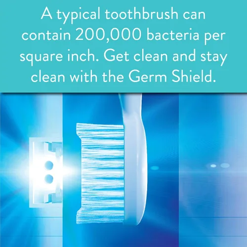Vista 6 de TAO Clean Germ Shield - Desinfectante para cepillos de dientes UV, estación de limpieza universal que se adapta a todos los cepillos de dientes