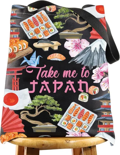 Vista 7 de WZMPA Bolsa de cosméticos de viaje de Japón Regalo de recuerdo de Japón Llévame a Japón Bolsa de cremallera Bolsa de regalo de cultura japonesa